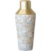 imageCreative CoOp 24 oz Stainless Steel and Mother of Pearl Cocktail Shaker Natural Large WhiteGold