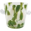 imageCreative CoOp 32Ounce Confetti Glass Ice Bucket with Handles 1Quart GreenYellow