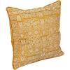 imageCreative CoOp Cotton Velvet Pattern and Piping Pillow Chartreuse Square Multi