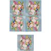 imageCreative CoOp Paper Napkins with Flower Vase Design Multicolor Set of 50