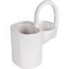 imageCreative CoOp Stoneware Dish Brush White Speckled Finish Sponge Holder