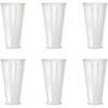 imageCreative CoOp Tall Round Glass Drinking Glass with Debossed Rim and Base Clear Set of 6