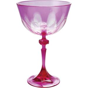 imageCreative CoOp 12 oz Acrylic Stemmed Wine Glass with Design Fuchsia