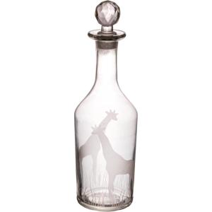 imageCreative CoOp 20Ounce Etched Glass Decanter with Giraffes and Glass Stopper Clear