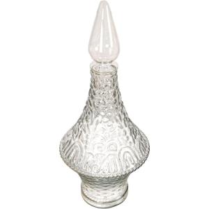 imageCreative CoOp 2Quart Embossed Glass Decanter with Glass Stopper Clear