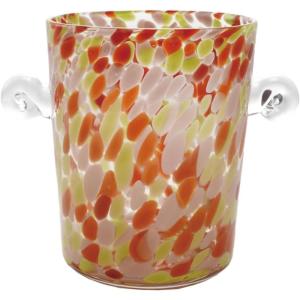 imageCreative CoOp 35Quart Confetti Glass Ice Bucket with Handles Multicolor PinkYellow