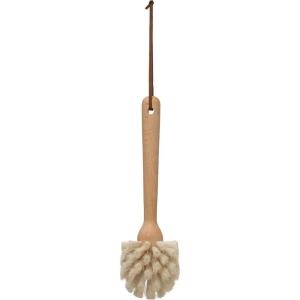 imageCreative CoOp Beech Wood Dish Brush with Leather Strap