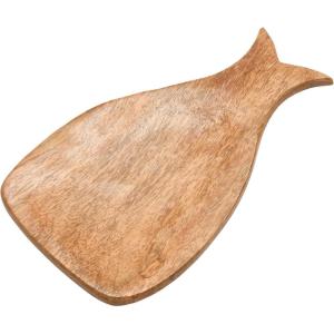 imageCreative CoOp Mango Wood Whale Shaped Spoon Rest Natural Serveware 8quot L x 4quot W x 1quot H