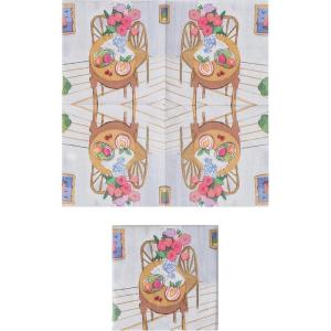 imageCreative CoOp Paper Cocktail Napkins with Chair and Table Design Multicolor Set of 50