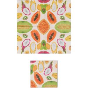 imageCreative CoOp Paper Cocktail Napkins with Fruit Design Multicolor Set of 50