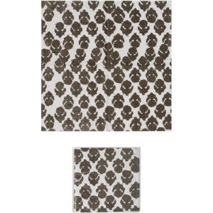 imageCreative CoOp Paper Cocktail Napkins with Leaf Pattern Design Cream and Black Set of 50