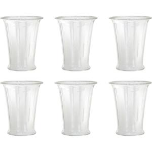 imageCreative CoOp Round Glass Drinking Glass with Debossed Rim and Base Clear Set of 6