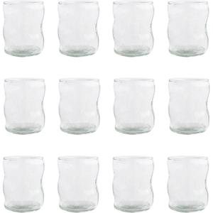 imageCreative CoOp Round Reclaimed Glass Organic Shaped Drinking Glass Clear Set of 12