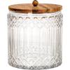 imageCreative CoOp 35Quart Cut Glass Jar with Acacia Wood Lid Natural