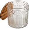 imageCreative CoOp 35Quart Cut Glass Jar with Acacia Wood Lid Natural
