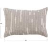 imageCreative CoOp Bloomingville Creative CoOp Cotton Lumbar Pillow with Embroidery Grey and CreamCover with Polyester Insert