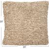imageCreative CoOp Brown Woven Cotton Blend Boucl Pillow Cream Square