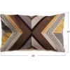 imageCreative CoOp Cotton Embroidered Lumbar Line Design Multicolor Pillows 20quot L x 12quot W x 1quot H