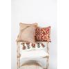 imageCreative CoOp Cotton Metallic Printed Floral Pattern and Eyelash Fringe Pillow 16quot L x 16quot W x 2quot H Multicolor