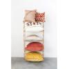 imageCreative CoOp Cotton Metallic Printed Floral Pattern and Eyelash Fringe Pillow 16quot L x 16quot W x 2quot H Multicolor