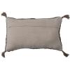 imageCreative CoOp Cotton Slub Diamond Weave and Tassels Khaki Lumbar Pillow Tan