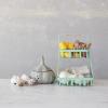 imageCreative CoOp Matte White Stoneware Shaped GarlicOnion Keeper 75 round