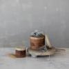 imageCreative CoOp Round Acacia Wood Container with Marble Lid Natural and Yellow Mlanges