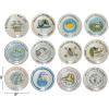 imageCreative CoOp Stoneware Plate Set with Hotel Restaurant Image Styles Multicolor Set of 12