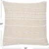 imageCreative CoOp Woven Cotton Embroidered Pillow 20quot L x 20quot W x 2quot H Beige