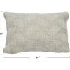 imageCreative CoOp Woven Cotton Jacquard Lumbar Pillow 14quot L x 9quot W x 2quot H Greige