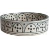 imageHandPainted Stoneware Pet Bowl with Botanical Design Cream and Blue