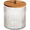imageCreative CoOp 35Quart Cut Glass Jar with Acacia Wood Lid Natural