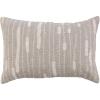 imageCreative CoOp Bloomingville Creative CoOp Cotton Lumbar Pillow with Embroidery Grey and CreamCover with Polyester Insert