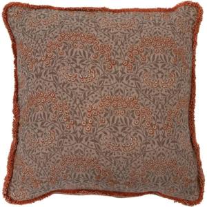 imageCreative CoOp Cotton Metallic Printed Floral Pattern and Eyelash Fringe Pillow 16quot L x 16quot W x 2quot H Multicolor
