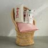 imageCreative CoOp 24quot Square Woven Cotton Pillow wPiping Red