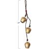 imageCreative CoOp 27quot H Hanging Metal Bells wBraided Jute Hanger Multi Color ampamp Gold Finish