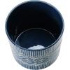 imageCreative CoOp Debossed Stoneware Footed Planter with Pattern Blue ampamp White Holds 9quot Pot