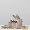imageCreative CoOp Decorative Resting Rabbit with Birds Figurine BrownDistressed Brown
