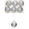 imageCreative CoOp Glass and Foam Disco Ball Ornaments with Acetate Box Silver Finish Set of 6