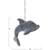 imageCreative CoOp Handmade Cotton Velvet Dolphin Ornament Grey