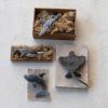 imageCreative CoOp Handmade Cotton Velvet Dolphin Ornament Grey