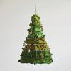 imageCreative CoOp Handmade Felt Hanging Collapsible Ring Tree Green Ombre