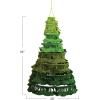imageCreative CoOp Handmade Felt Hanging Collapsible Ring Tree Green Ombre