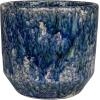 imageCreative CoOp Large Decorative TerraCotta Planter with Crackle Glaze Blue