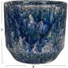 imageCreative CoOp Large Decorative TerraCotta Planter with Crackle Glaze Blue
