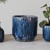 imageCreative CoOp Large Decorative TerraCotta Planter with Crackle Glaze Blue