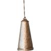 imageCreative CoOp Metal Bell on Jute Rope Hanger Antique Gold Finish