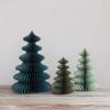 imageCreative CoOp Paper Folding Honeycomb Tree with Gold Glitter Mint Green