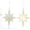 imageCreative CoOp Plastic Star Ornament with Glitter and LED Light White