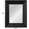 imageCreative CoOp Rattan Rectangle Wall Mirror NaturalBlack